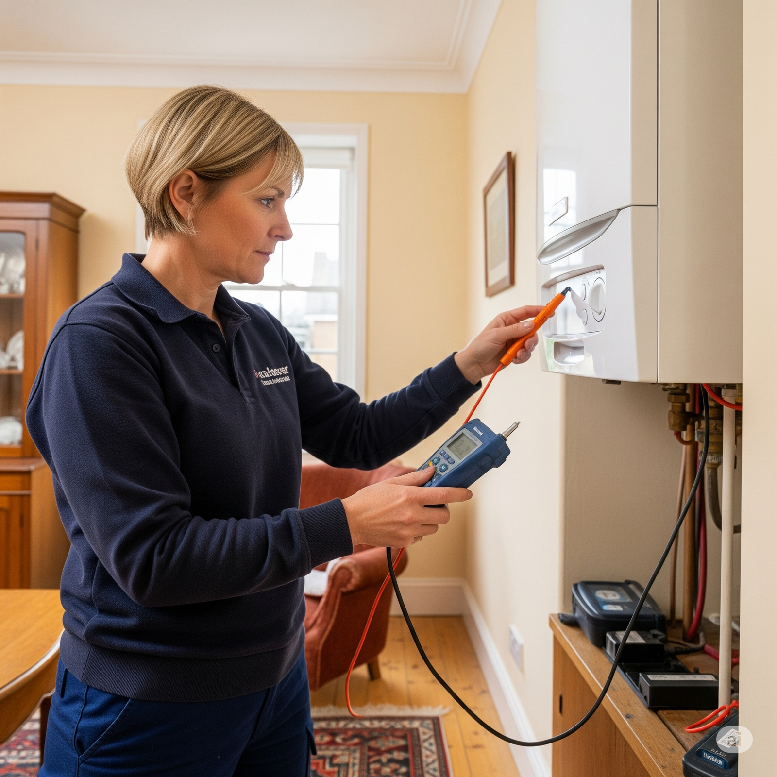 An Experienced Female Servicing boiler in newmarket UK