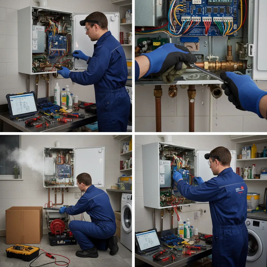 Boiler repair in progress